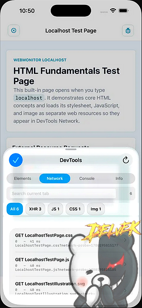 Web Monitor - HTML Inspector iPhone screenshot 4